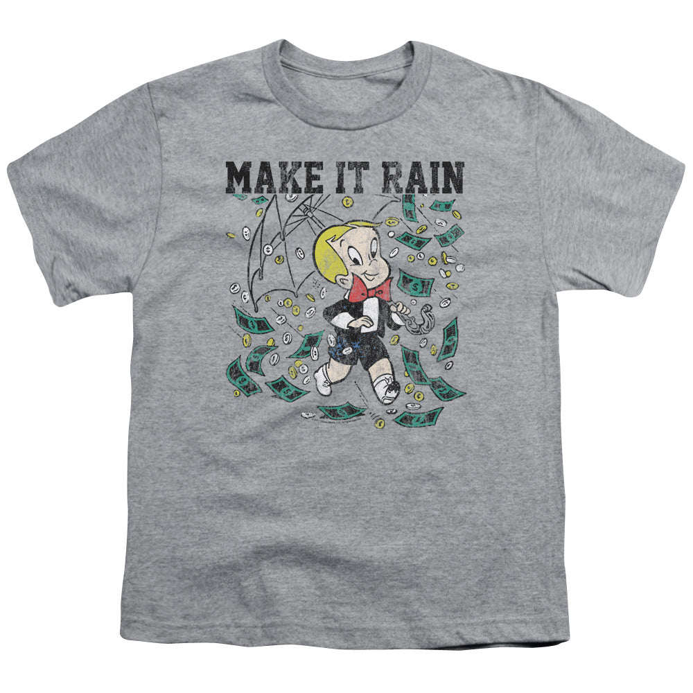 RICHIE RICH/MAKE IT RAIN - S/S YOUTH 18/1 - ATHLETIC HEATHER