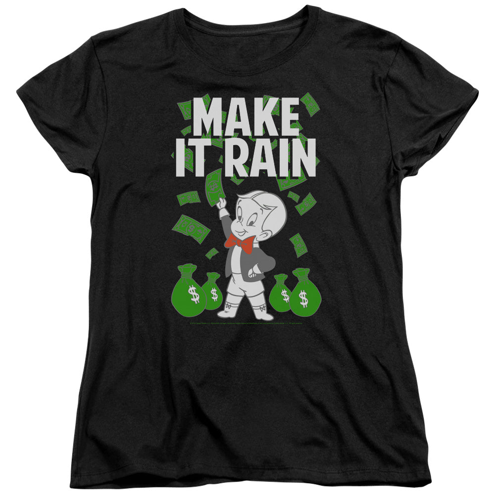 RICHIE RICH/MAKE IT RAIN - S/S WOMENS TEE - BLACK