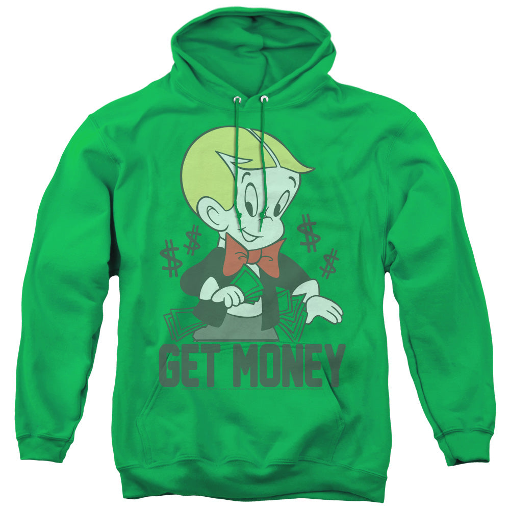 RICHIE RICH/GET MONEY - ADULT PULLOVER HOODIE - KELLY GREEN