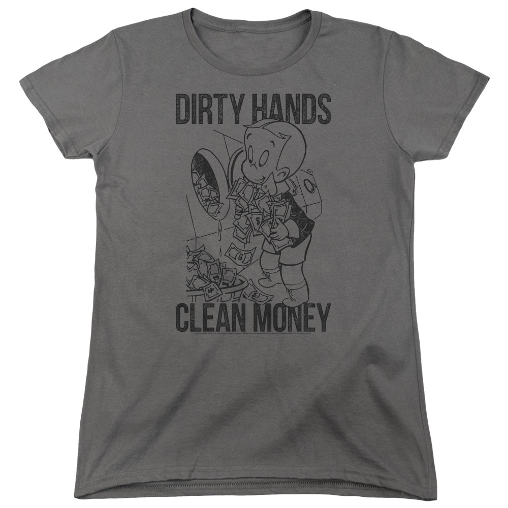 RICHIE RICH/CLEAN MONEY - S/S WOMENS TEE - CHARCOAL