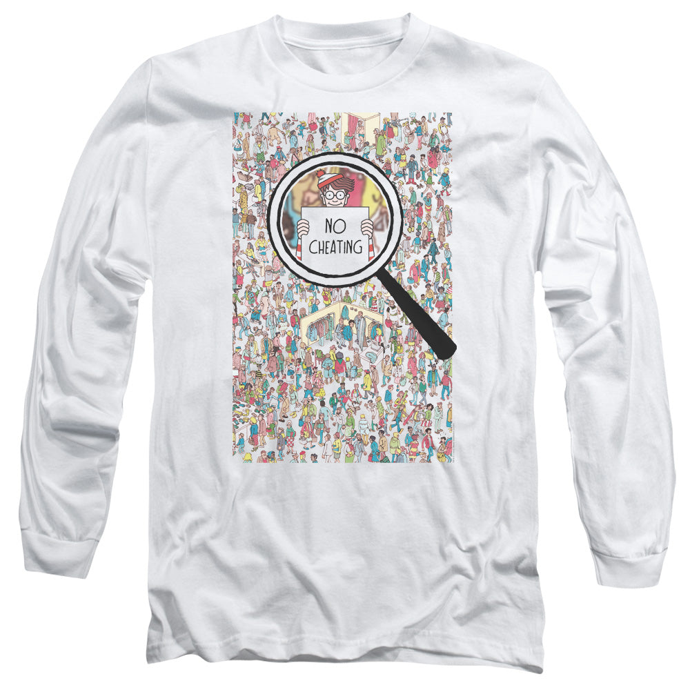 WHERES WALDO/NO CHEATING - L/S ADULT 18/1 - WHITE
