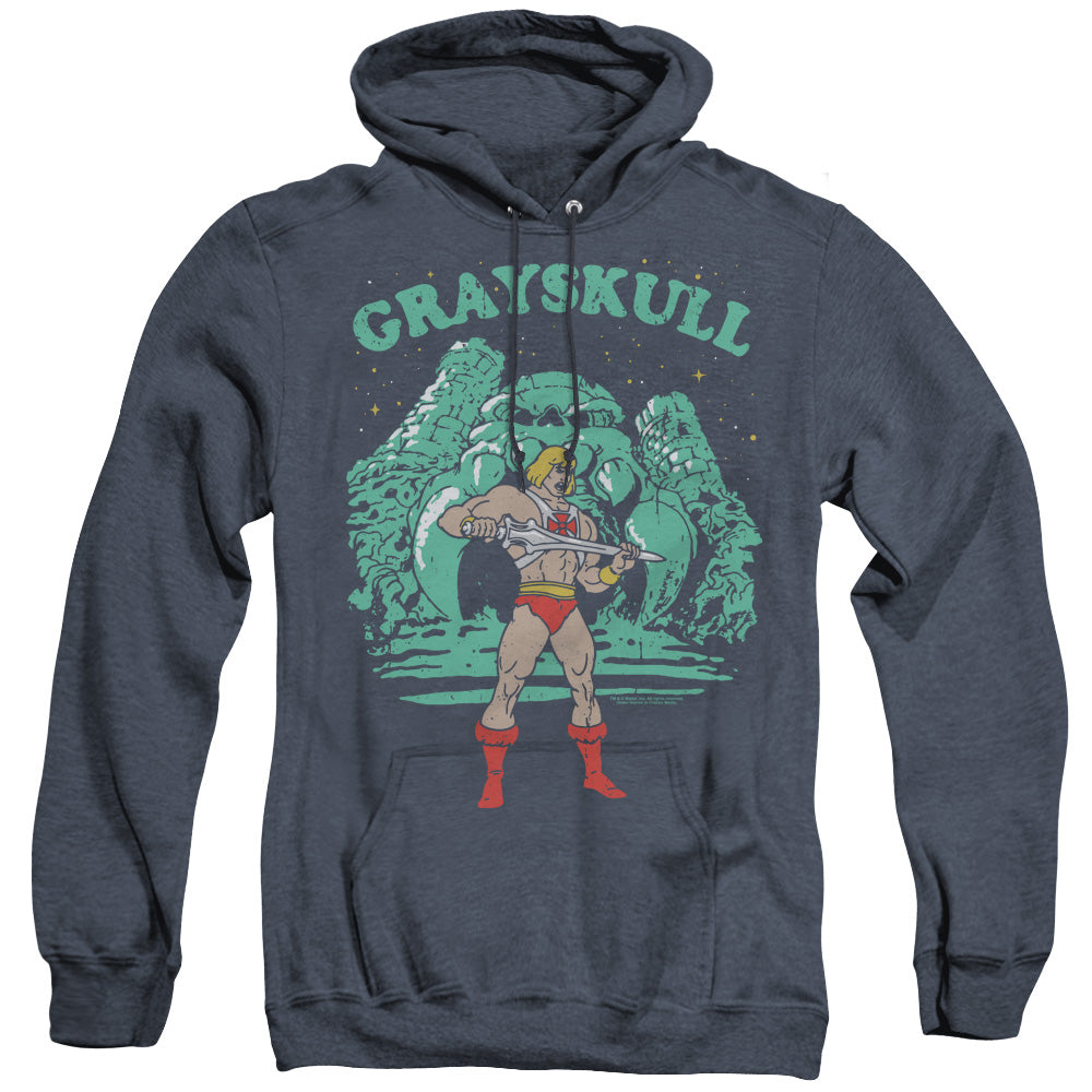 MASTERS OF THE UNIVERSE/GRAYSKULL NIGHTS - ADULT HEATHER HOODIE - NAVY