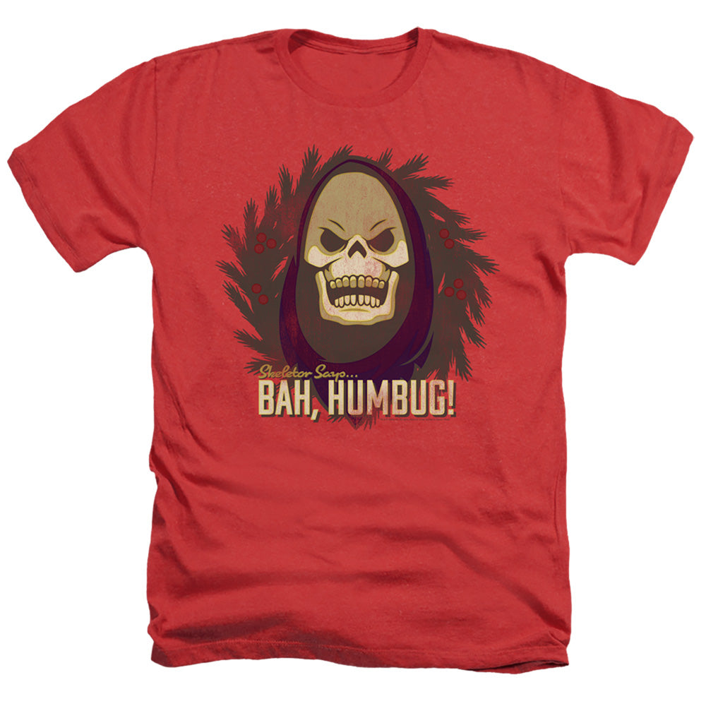 MASTERS OF THE UNIVERSE/BAH HUMBUG - ADULT HEATHER - RED