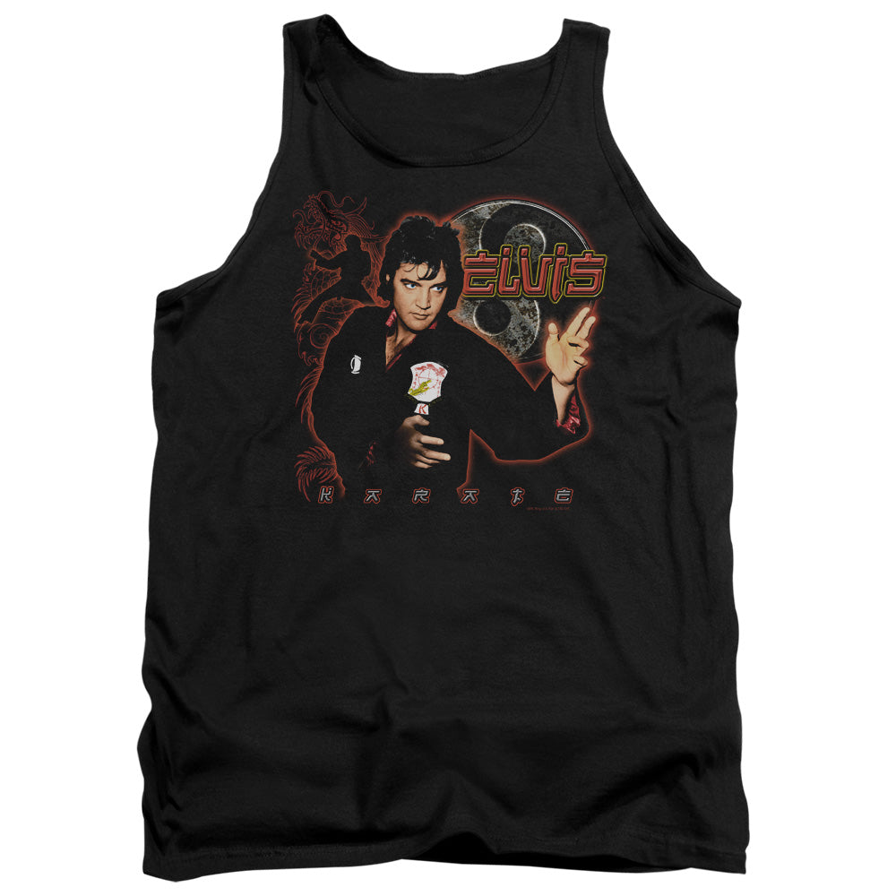 ELVIS PRESLEY/KARATE - ADULT TANK - BLACK