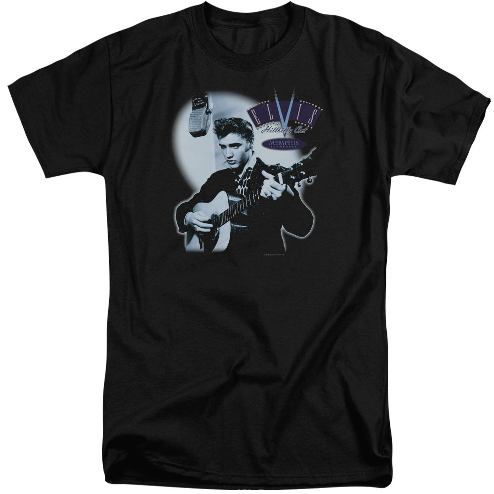 ELVIS PRESLEY/HILLBILLY CAT - S/S ADULT TALL 18/1 - BLACK