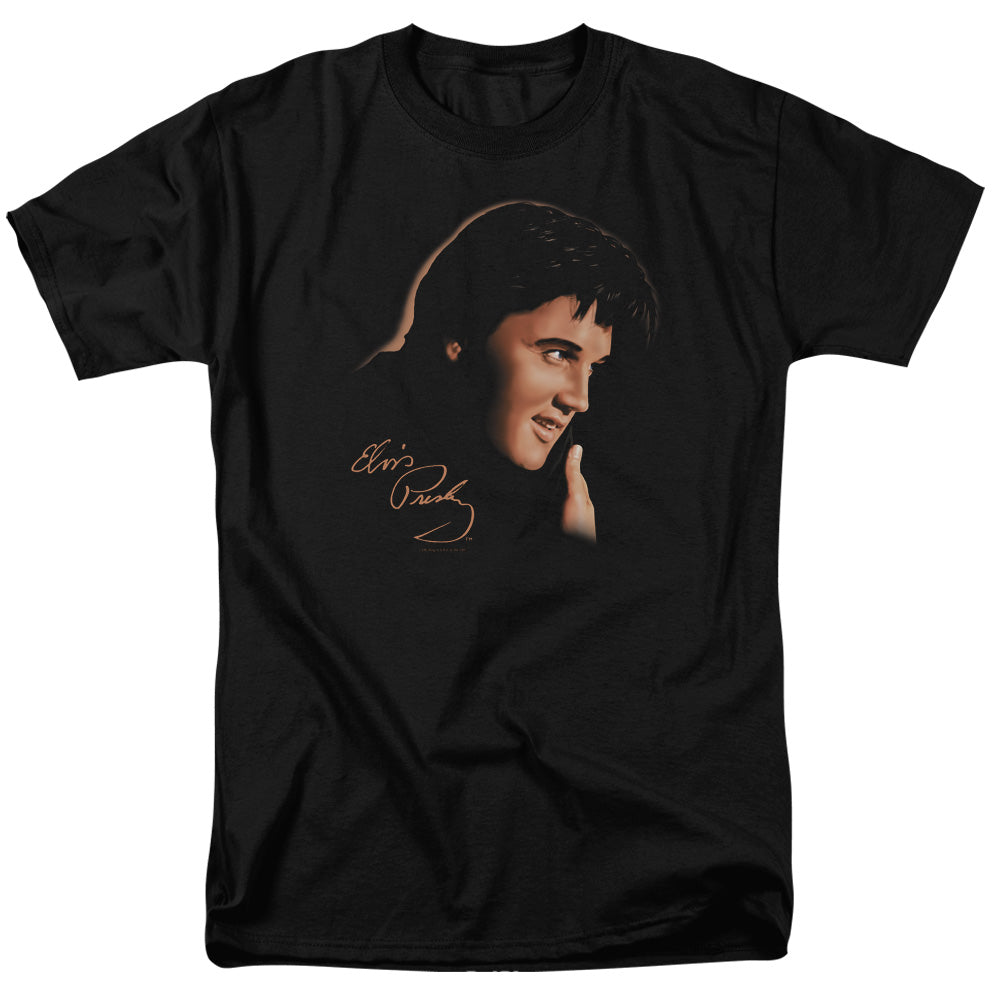 ELVIS PRESLEY/WARM PORTRAIT - S/S ADULT 18/1 - BLACK