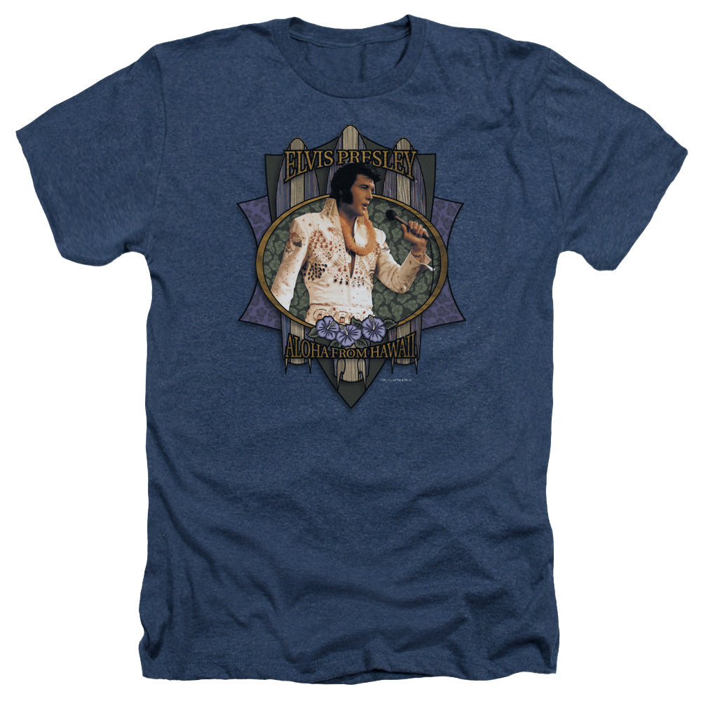 ELVIS PRESLEY/ALOHA FROM HAWAII - ADULT HEATHER - NAVY