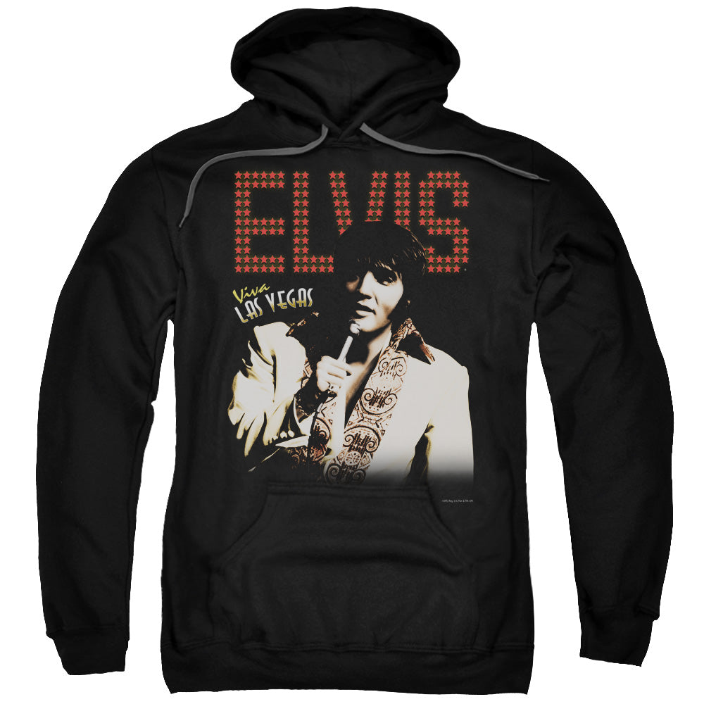 ELVIS PRESLEY/VIVA STAR - ADULT PULLOVER HOODIE - BLACK