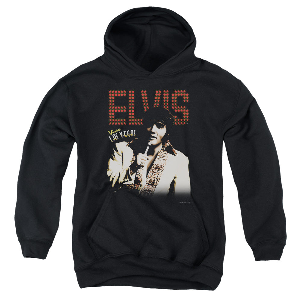 ELVIS PRESLEY/VIVA STAR - YOUTH PULLOVER HOODIE - BLACK