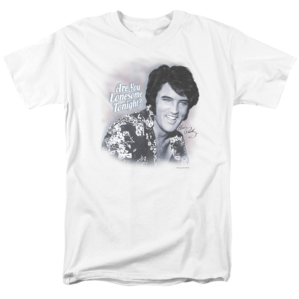 ELVIS PRESLEY/LONESOME TONIGHT - S/S ADULT 18/1 - WHITE