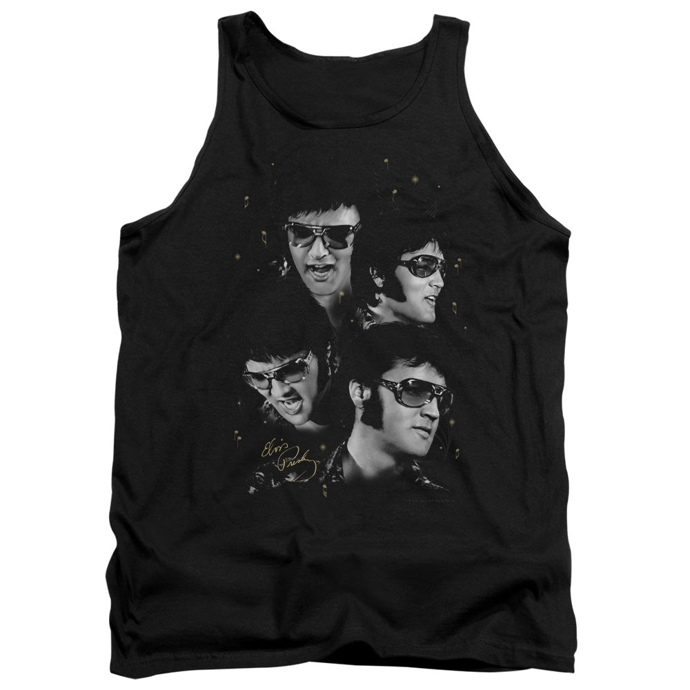 ELVIS PRESLEY/FACES - ADULT TANK - BLACK