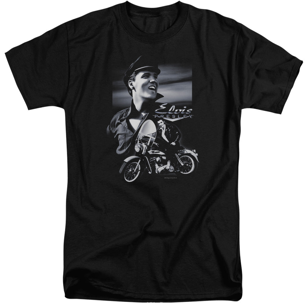ELVIS PRESLEY/MOTORCYCLE - S/S ADULT TALL 18/1 - BLACK