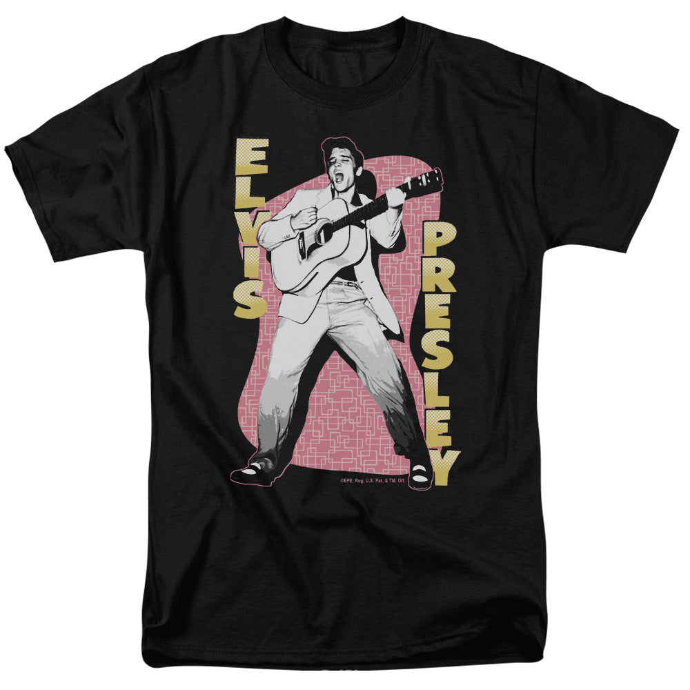 ELVIS PRESLEY/PINK ROCK - S/S ADULT 18/1 - BLACK