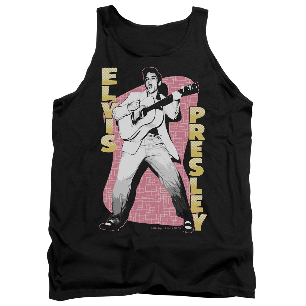 ELVIS PRESLEY/PINK ROCK - ADULT TANK - BLACK