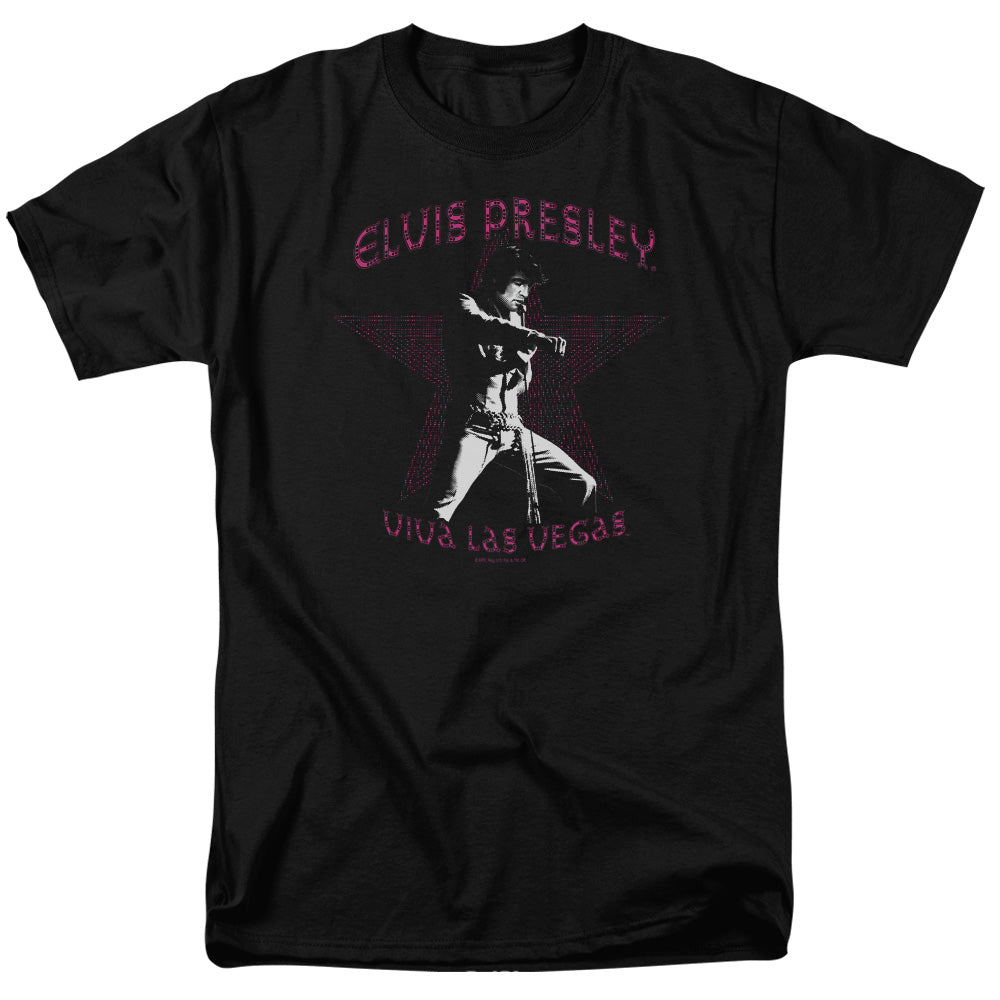 ELVIS PRESLEY/VIVA LAS VEGAS STAR - S/S ADULT 18/1 - BLACK