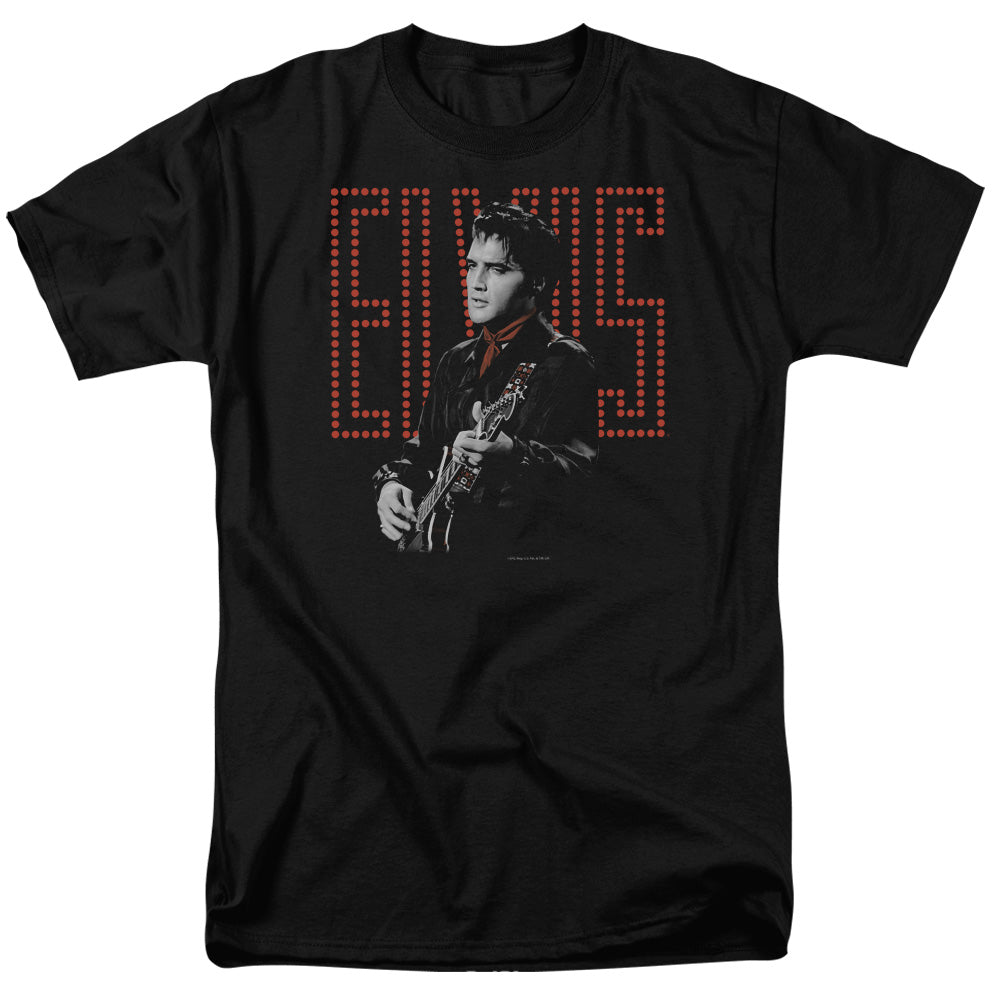 ELVIS PRESLEY/RED GUITARMAN - S/S ADULT 18/1 - BLACK