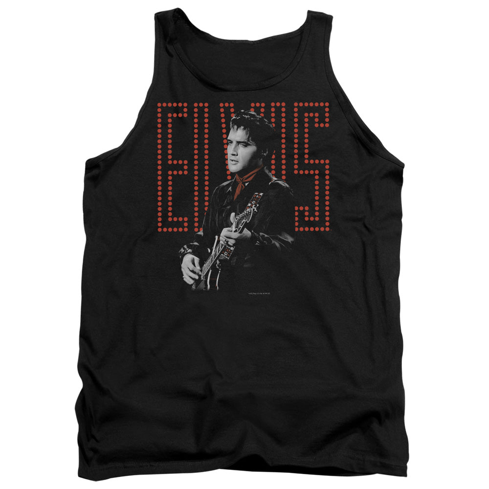 ELVIS PRESLEY/RED GUITARMAN - ADULT TANK - BLACK