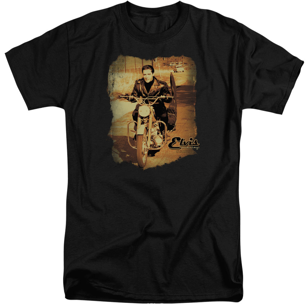 ELVIS PRESLEY/HIT THE ROAD - S/S ADULT TALL 18/1 - BLACK