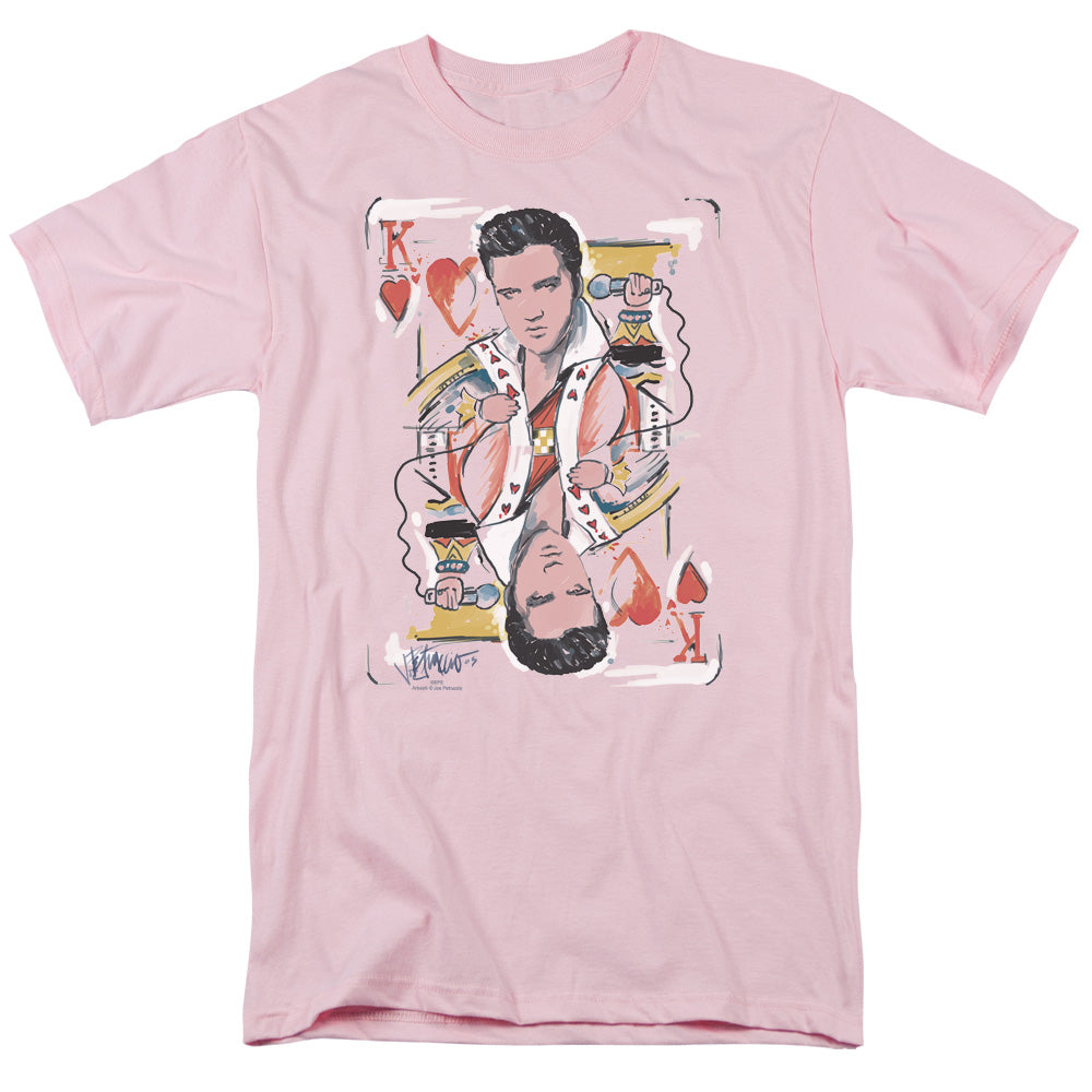 ELVIS PRESLEY/KING OF HEARTS - S/S ADULT 18/1 - PINK