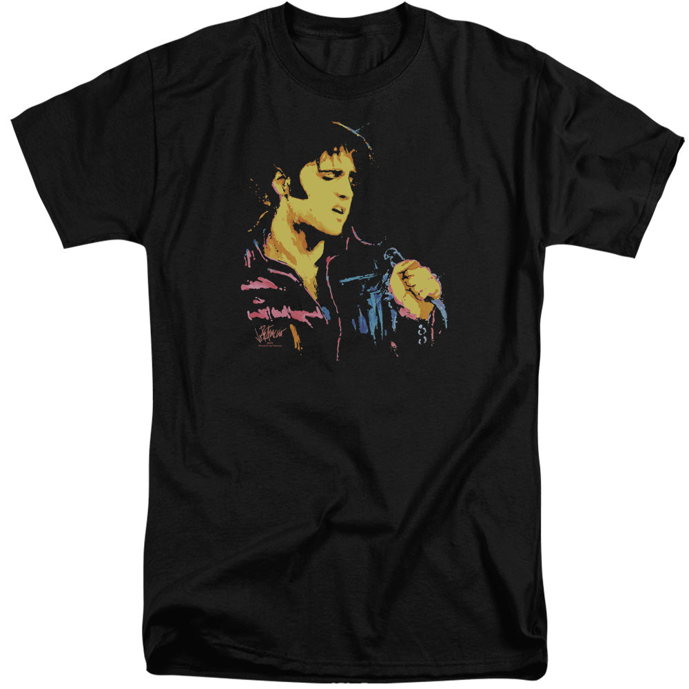ELVIS PRESLEY/NEON ELVIS - S/S ADULT TALL 18/1 - BLACK
