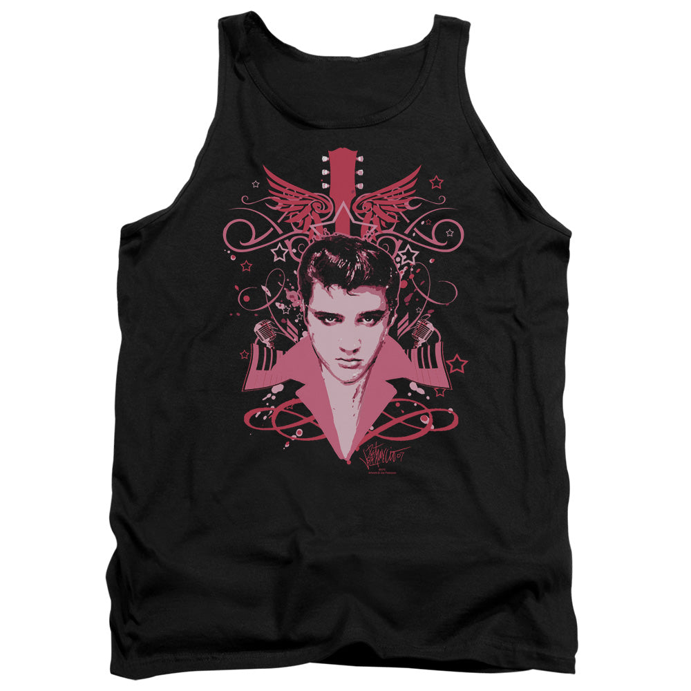 ELVIS PRESLEY/LETS FACE IT - ADULT TANK - BLACK