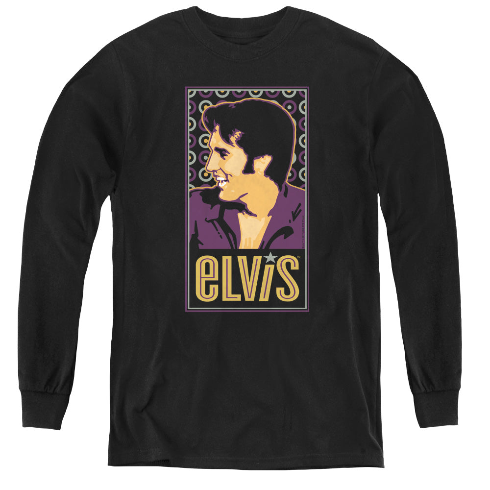 ELVIS PRESLEY/ELVIS IS - YOUTH LONG SLEEVE TEE - BLACK