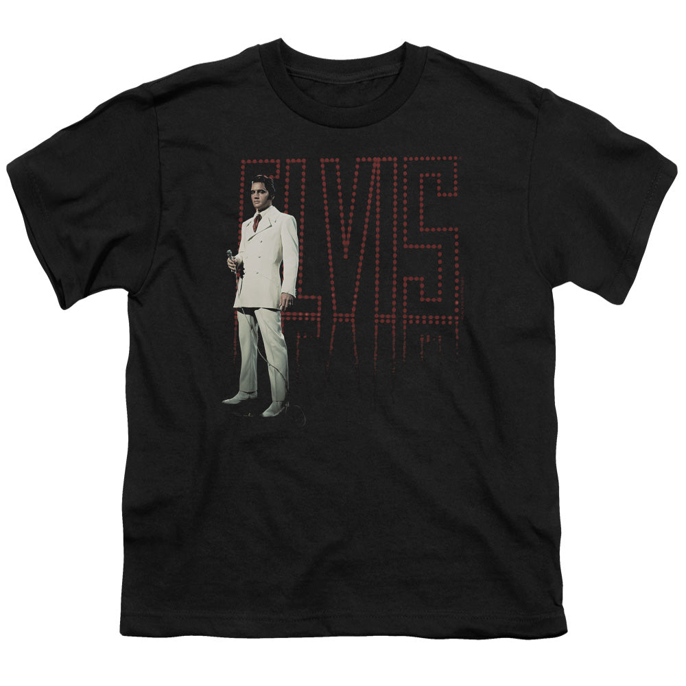 ELVIS PRESLEY/WHITE SUIT - S/S YOUTH 18/1 - BLACK