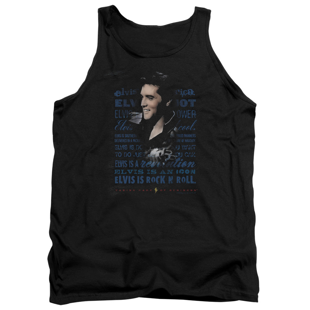ELVIS PRESLEY/ICON - ADULT TANK - BLACK