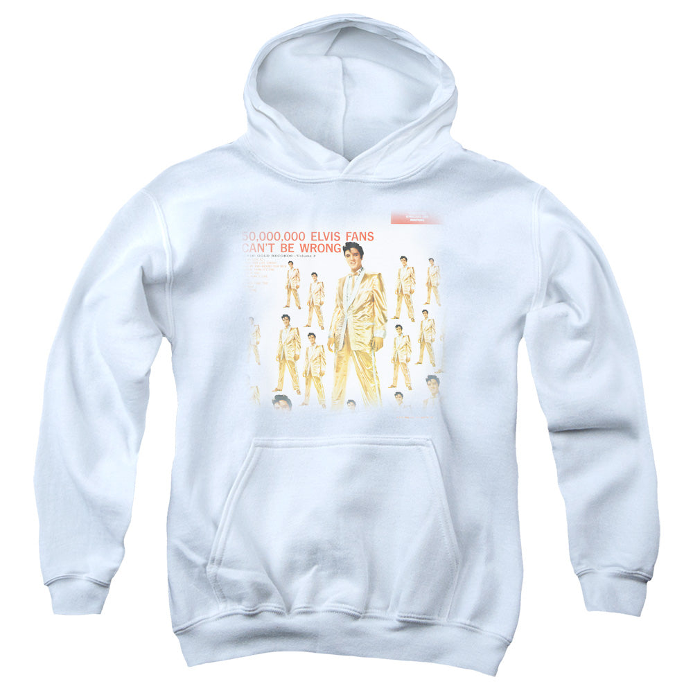 ELVIS PRESLEY/50 MILLION FANS - YOUTH PULLOVER HOODIE - WHITE
