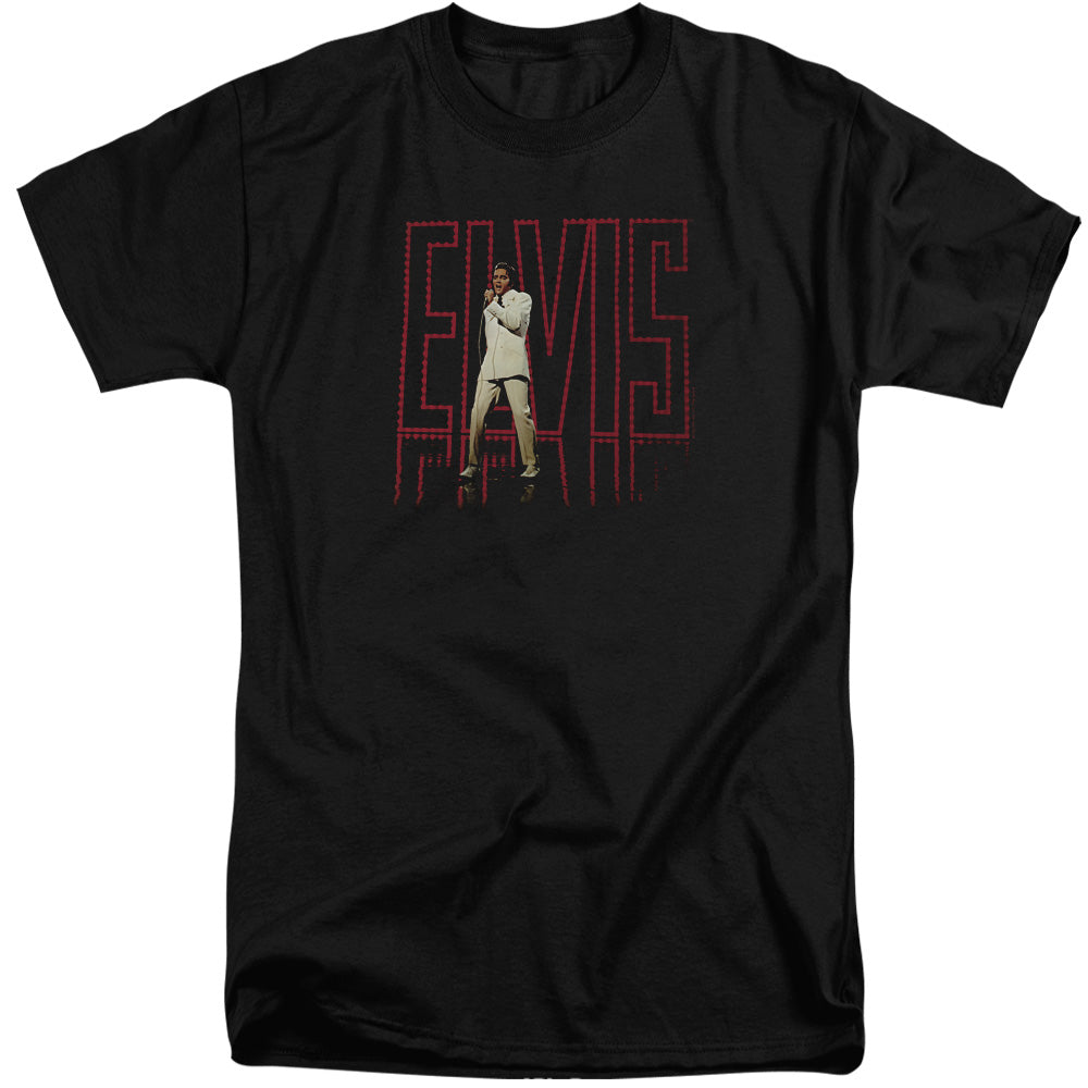 ELVIS PRESLEY/ELVIS 68 ALBUM - S/S ADULT TALL 18/1 - BLACK