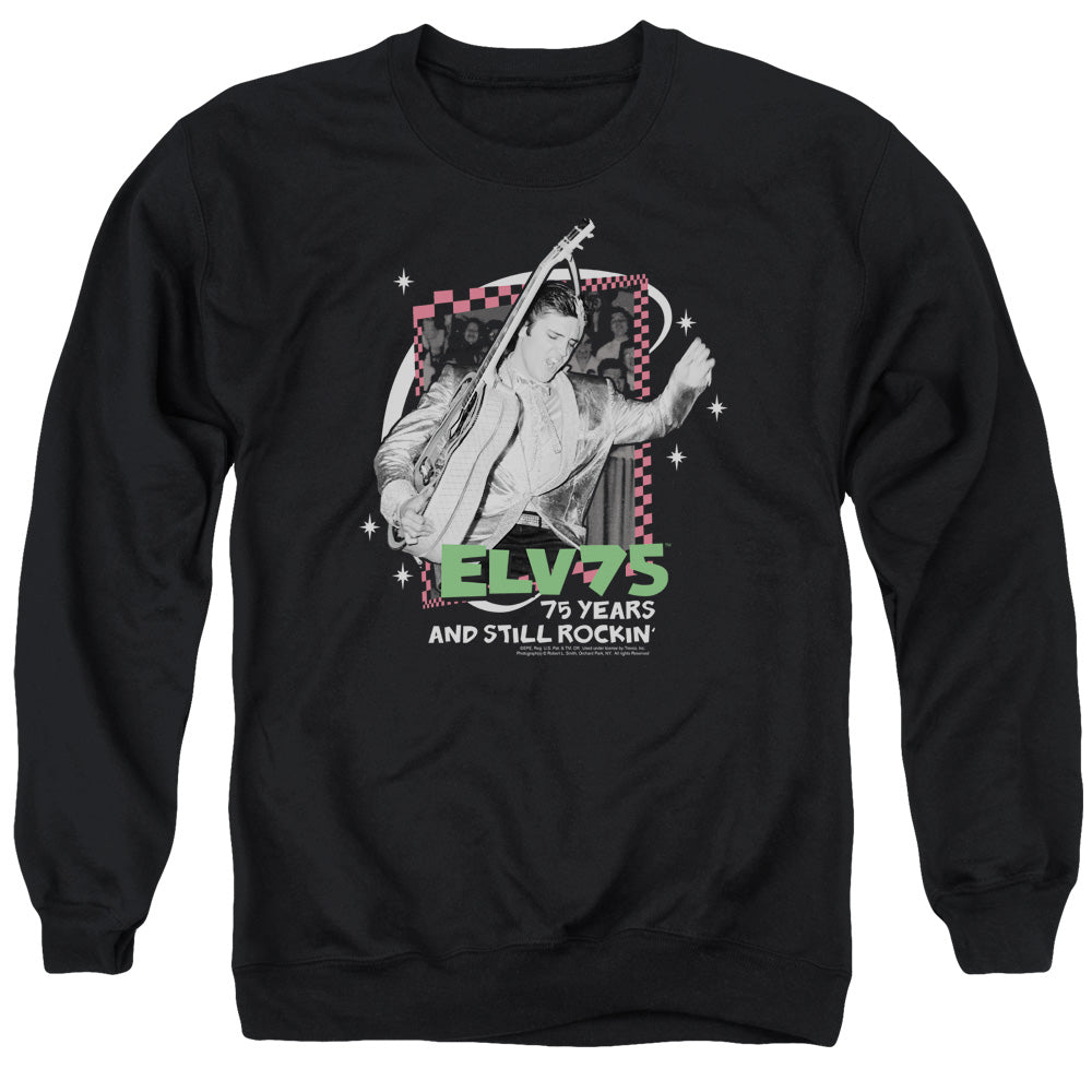 ELVIS PRESLEY/STILL ROCKIN - ADULT CREWNECK SWEATSHIRT - BLACK