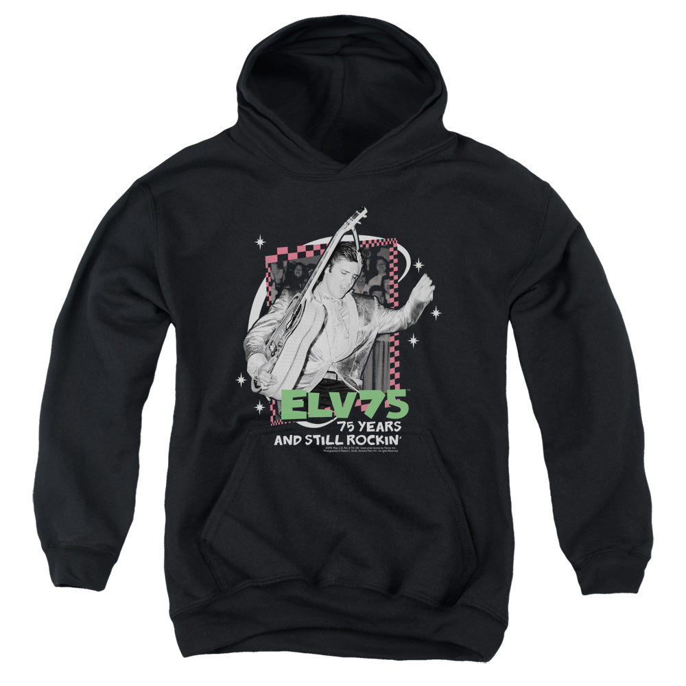 ELVIS PRESLEY/STILL ROCKIN - YOUTH PULLOVER HOODIE - BLACK