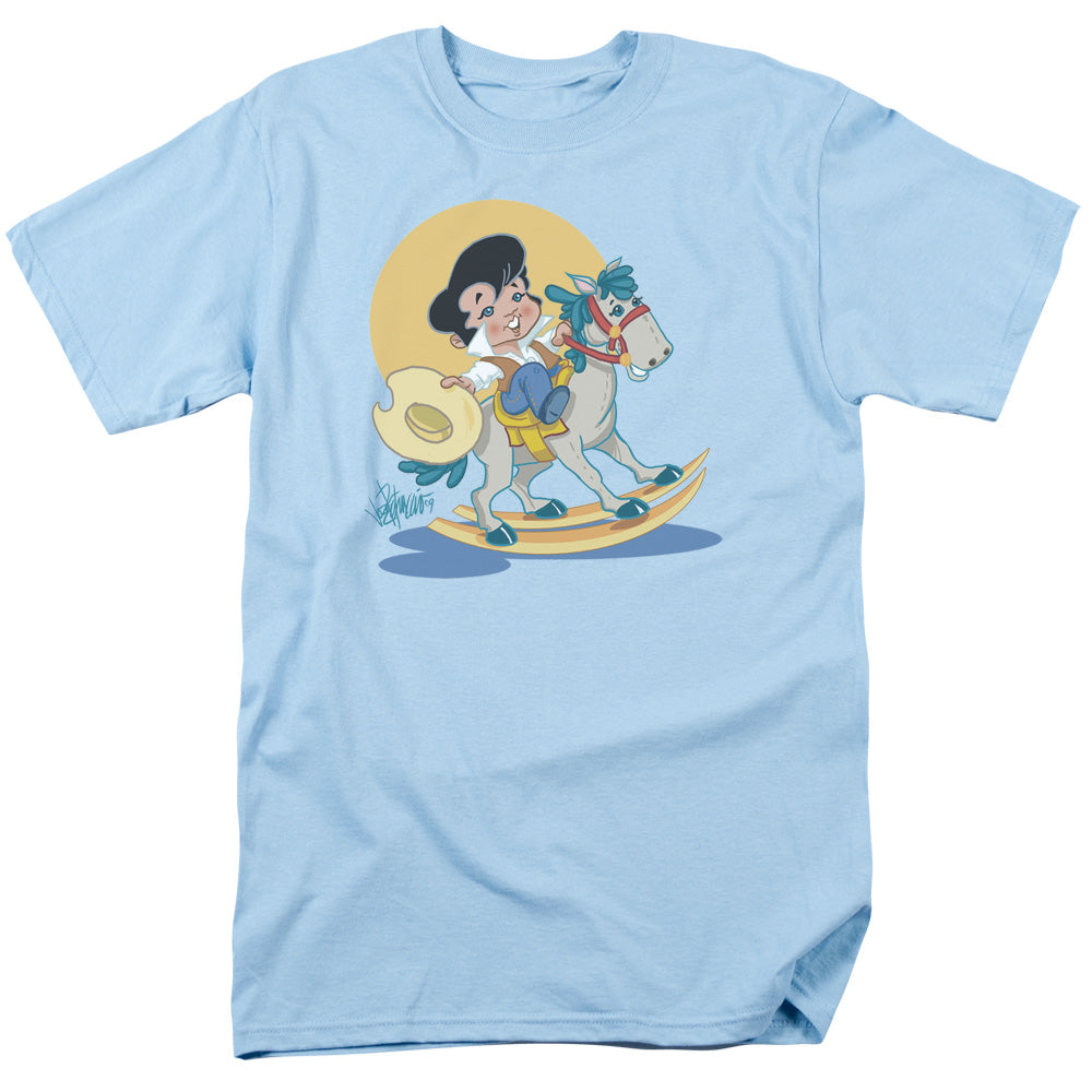 ELVIS PRESLEY/YIP E - S/S ADULT 18/1 - LIGHT BLUE