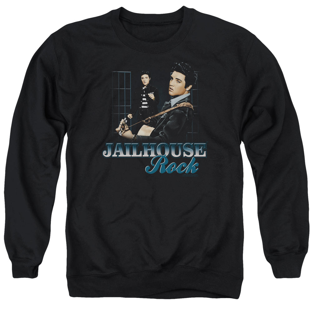 ELVIS PRESLEY/JAILHOUSE ROCK - ADULT CREWNECK SWEATSHIRT - BLACK
