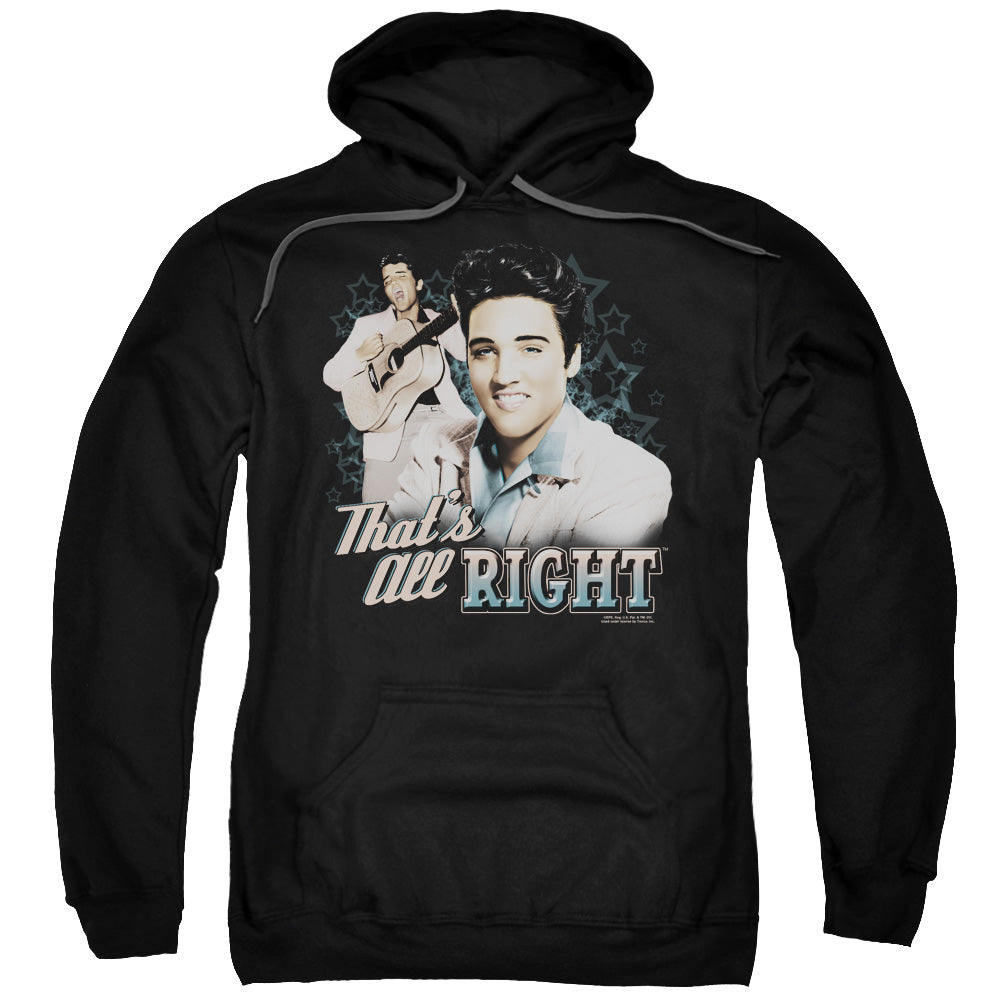 ELVIS PRESLEY/THATS ALL RIGHT - ADULT PULLOVER HOODIE - BLACK