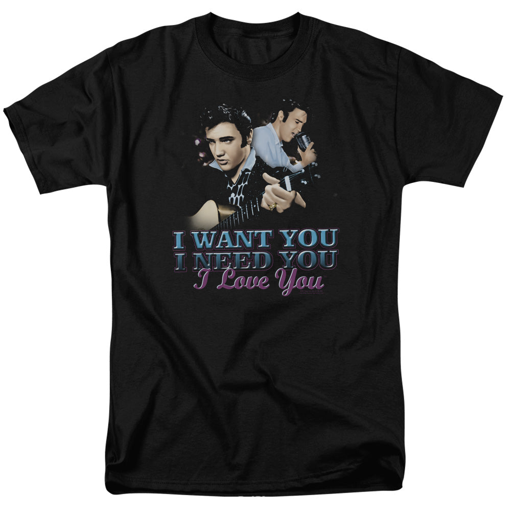 ELVIS PRESLEY/I WANT YOU - S/S ADULT 18/1 - BLACK
