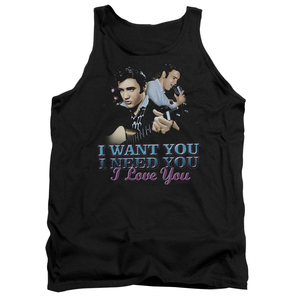 ELVIS PRESLEY/I WANT YOU - ADULT TANK - BLACK