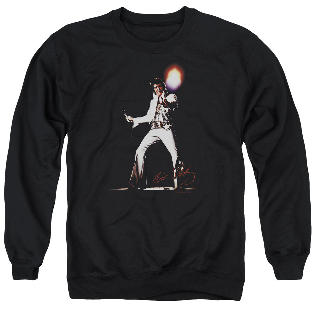 ELVIS PRESLEY/GLORIOUS - ADULT CREWNECK SWEATSHIRT - BLACK