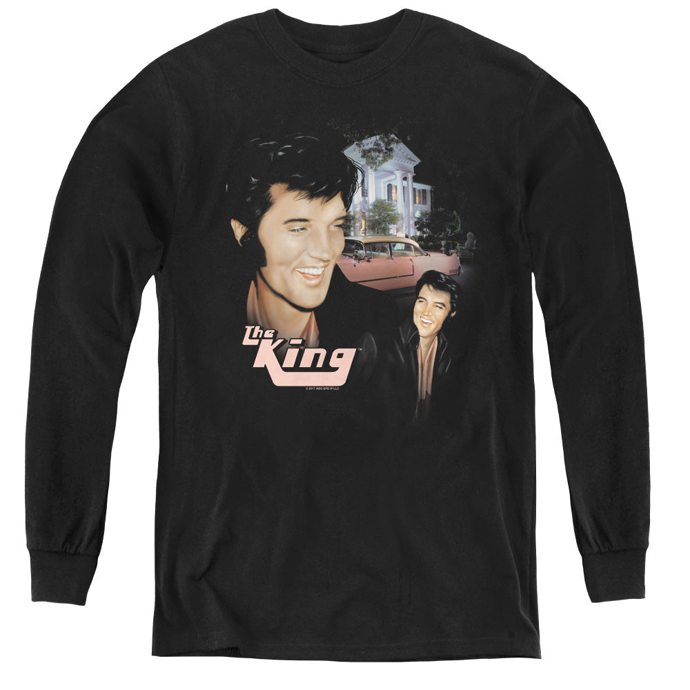ELVIS PRESLEY/HOME SWEET HOME - YOUTH LONG SLEEVE TEE - BLACK