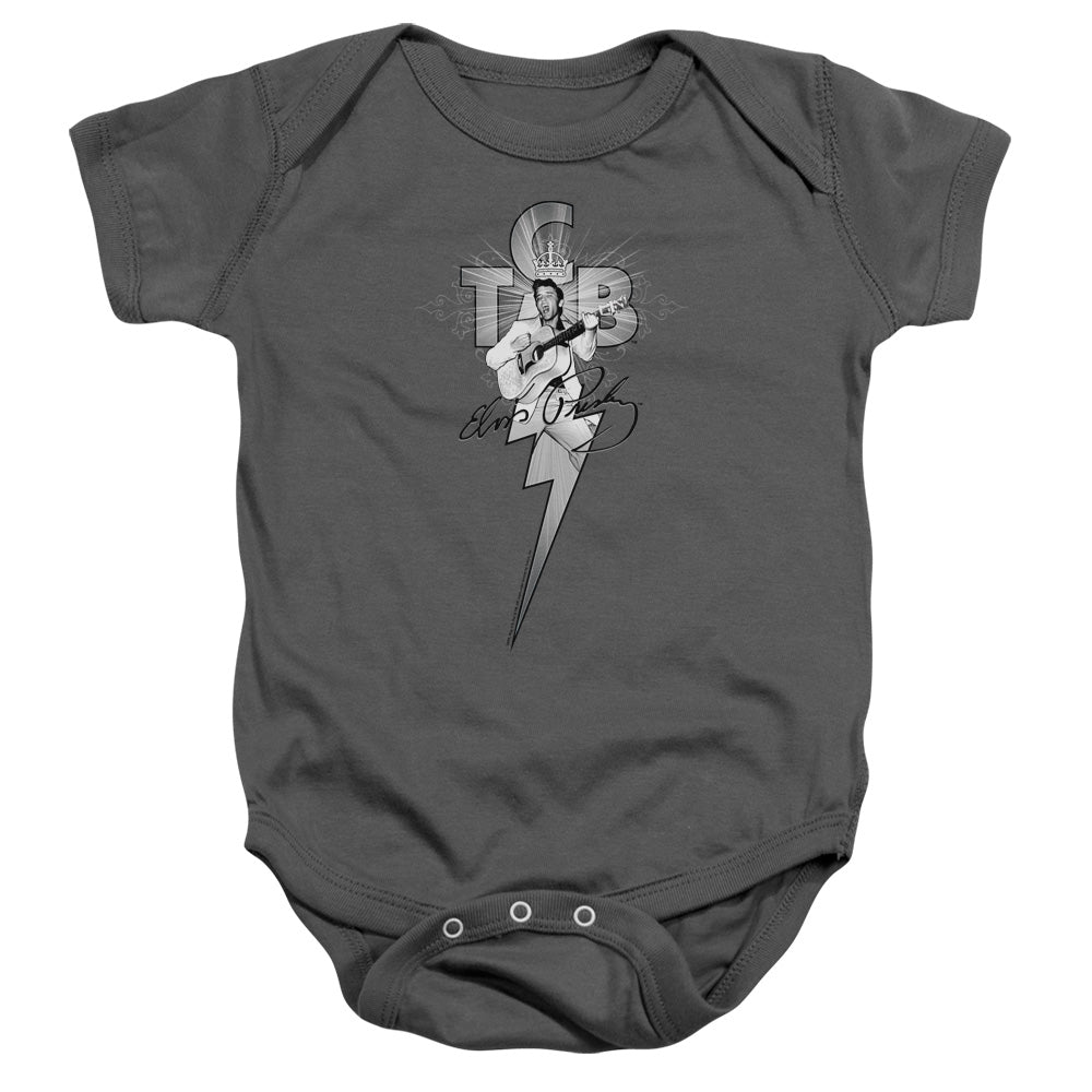 ELVIS PRESLEY/TCB ORNATE - INFANT SNAPSUIT - CHARCOAL