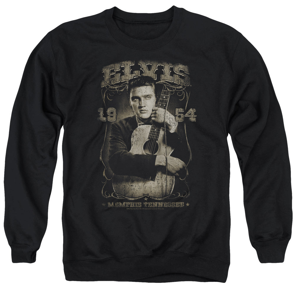 ELVIS PRESLEY/1954 - ADULT CREWNECK SWEATSHIRT - BLACK