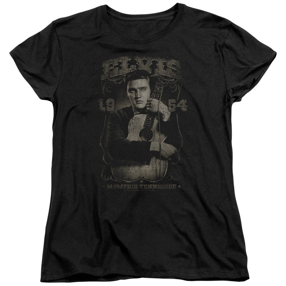 ELVIS PRESLEY/1954 - S/S WOMENS TEE - BLACK