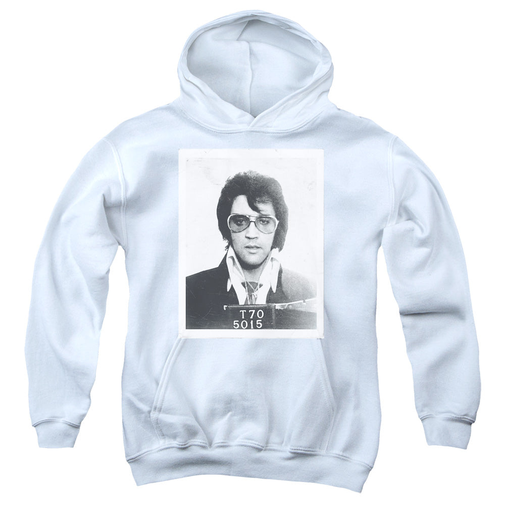 ELVIS PRESLEY/FRAMED - YOUTH PULLOVER HOODIE - WHITE