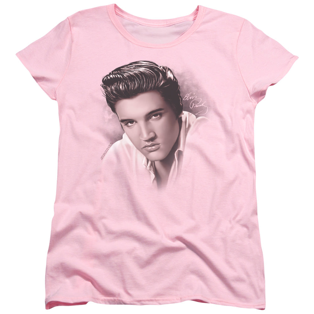 ELVIS PRESLEY/THE STARE - S/S WOMENS TEE - PINK