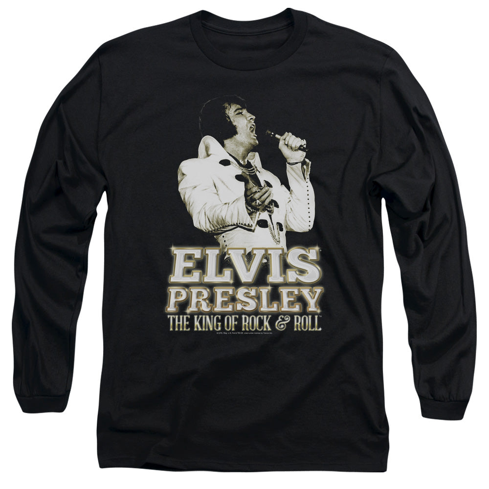 ELVIS PRESLEY/GOLDEN - L/S ADULT 18/1 - BLACK