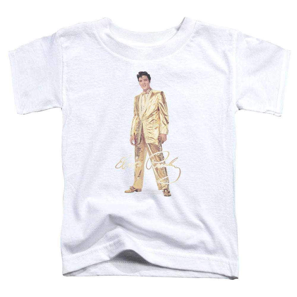 ELVIS PRESLEY/GOLD LAME SUIT - S/S TODDLER TEE - WHITE