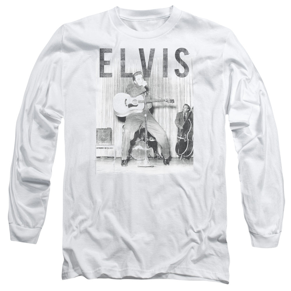 ELVIS PRESLEY/WITH THE BAND -  L/S ADULT 18/1  - WHITE