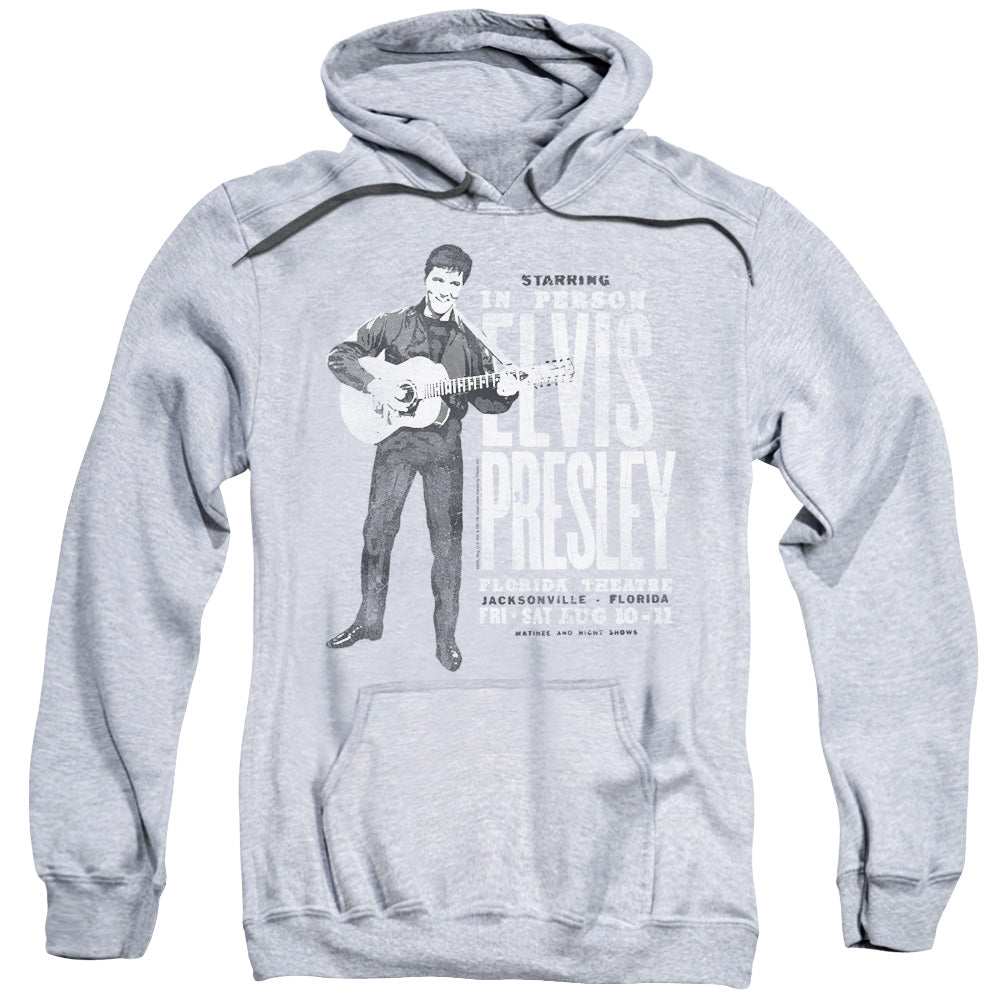 ELVIS PRESLEY/IN PERSON - ADULT PULLOVER HOODIE - ATHLETIC HEATHER