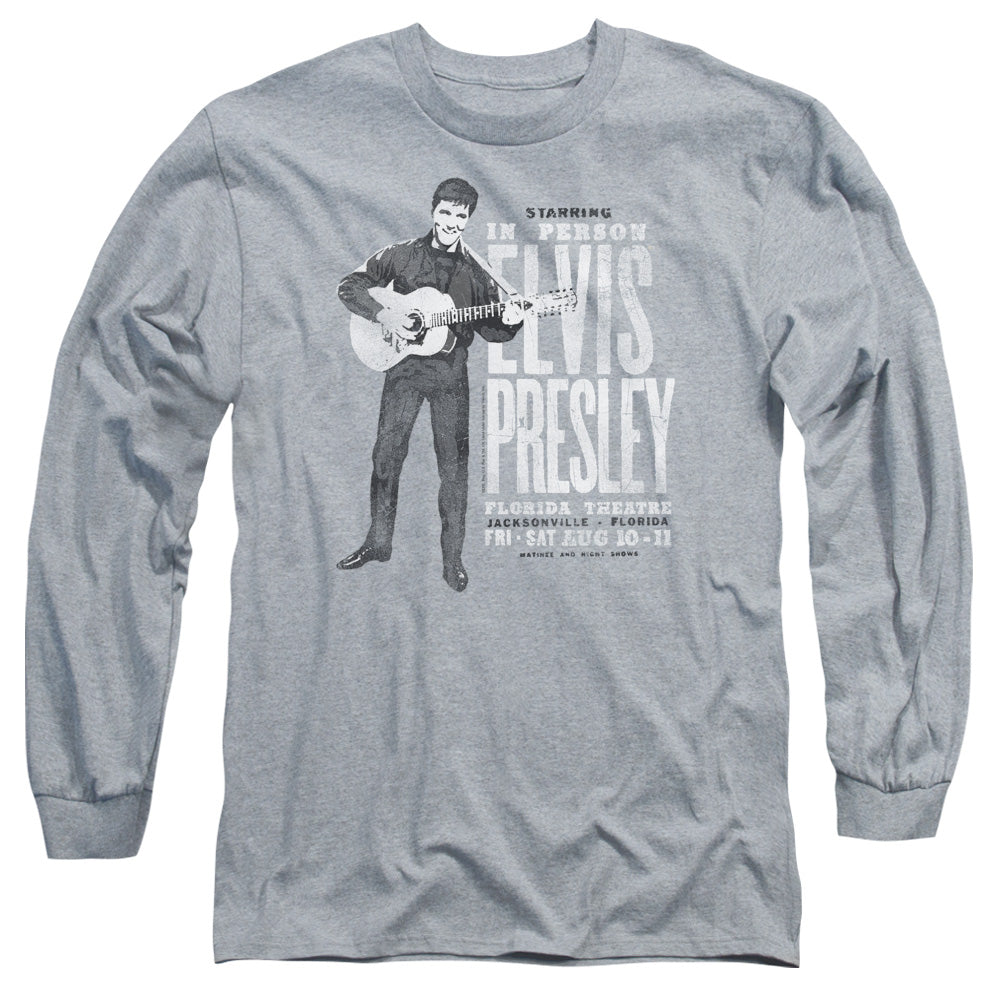 ELVIS PRESLEY/IN PERSON -  L/S ADULT 18/1  - ATHLETIC HEATHER