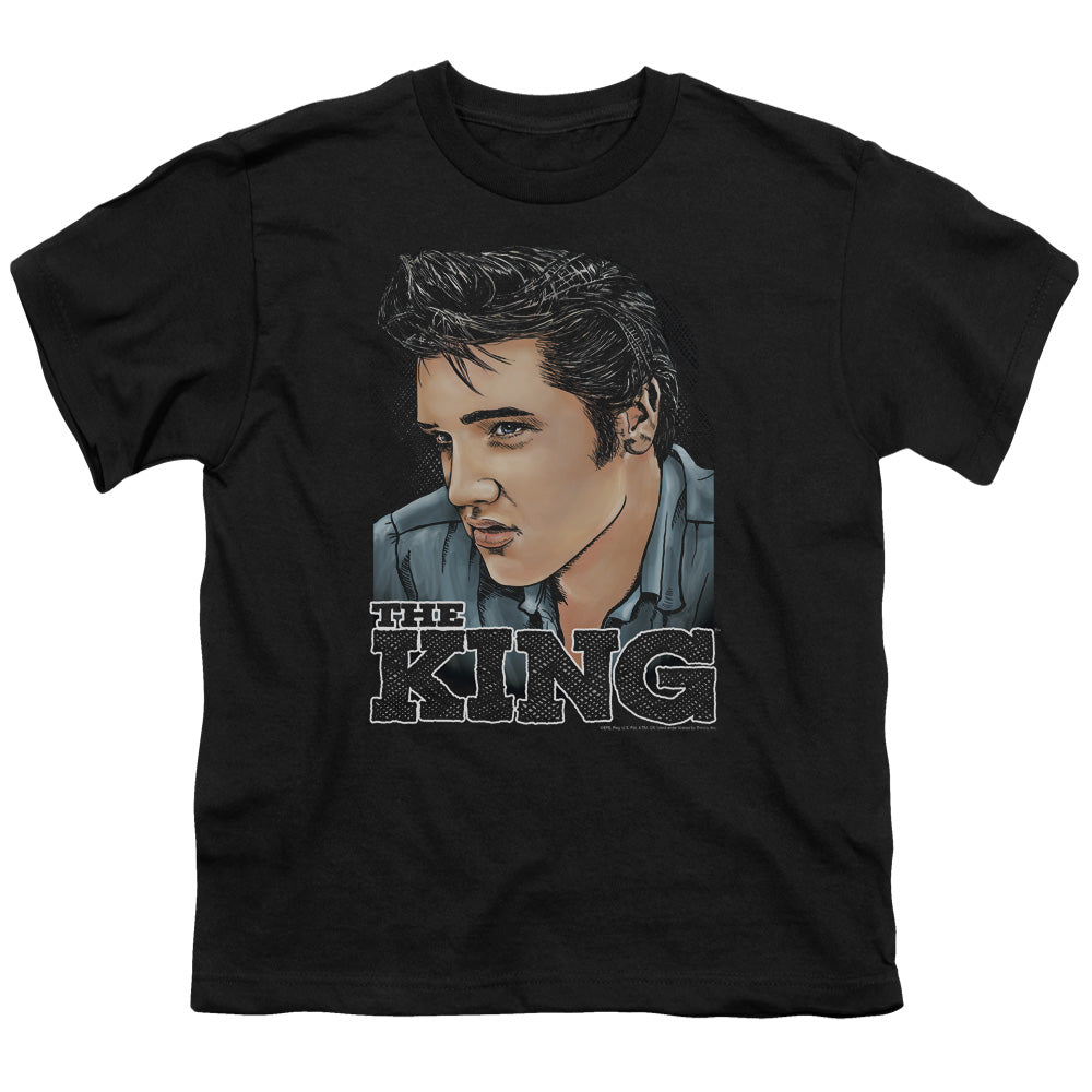 ELVIS PRESLEY/GRAPHIC KING - S/S YOUTH 18/1 - BLACK
